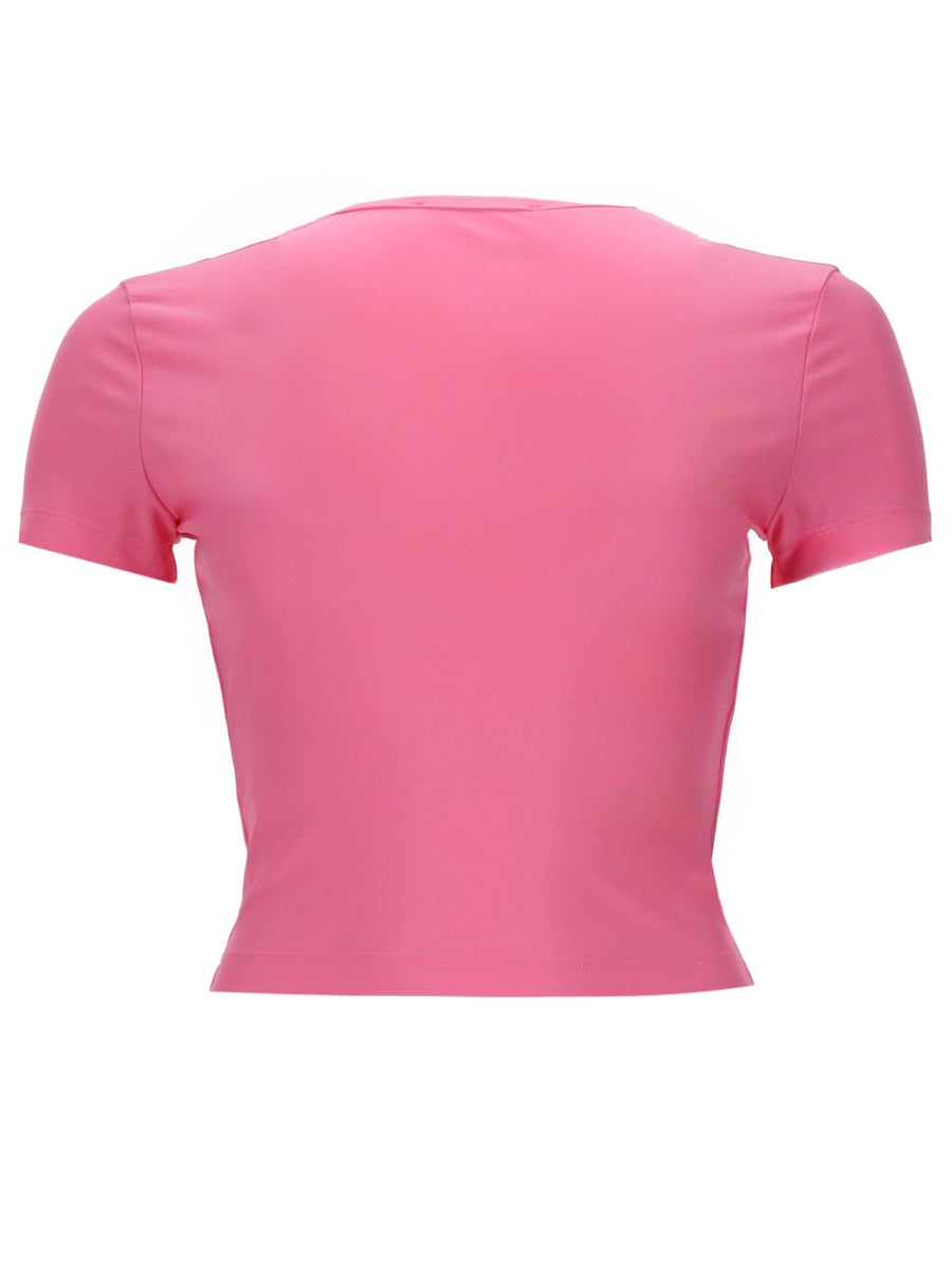 Versace Jeans Couture T Shirt Crop Con Logo