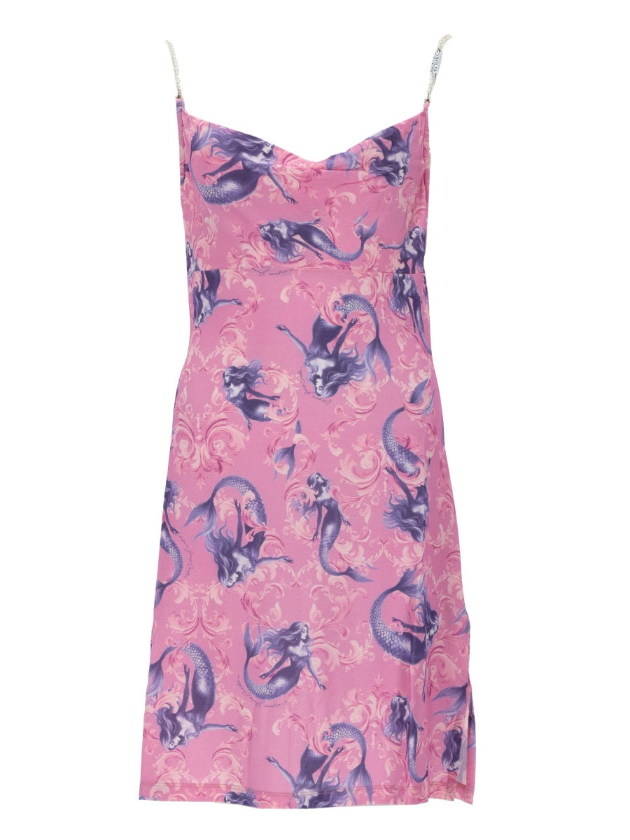 Versace Jeans Couture Mini Abito In Raso