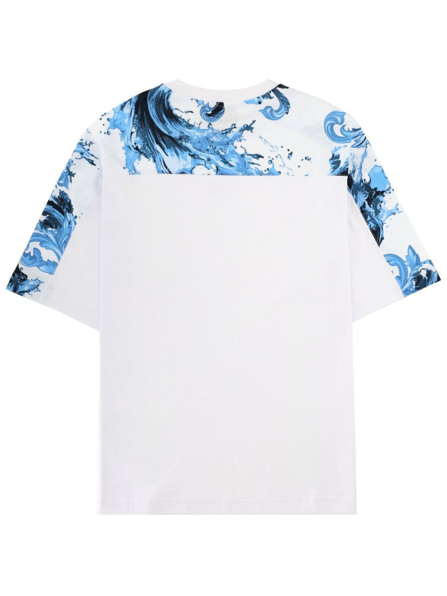 Versace Jeans Couture T Shirt Con Placca Logo