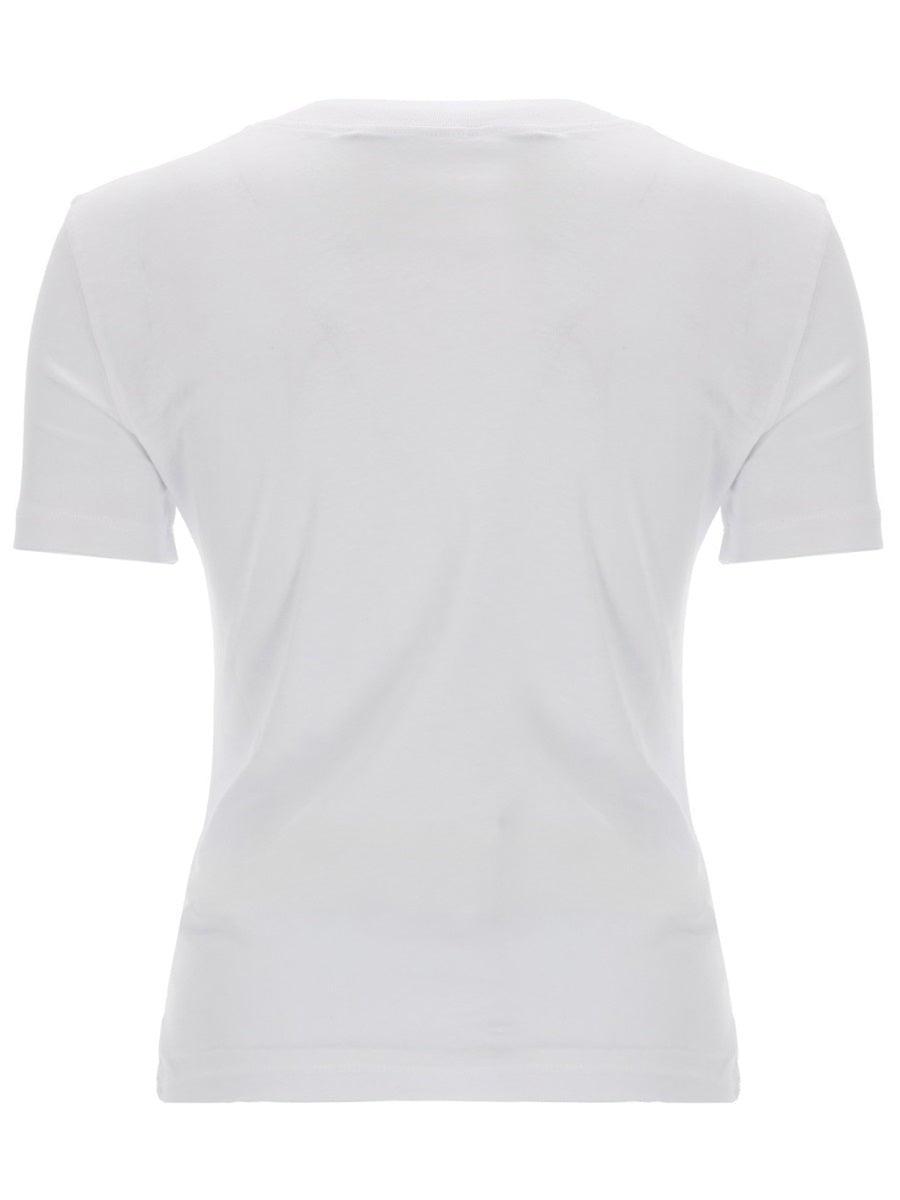 Versace Jeans Couture T Shirt Con Logo Glitterato