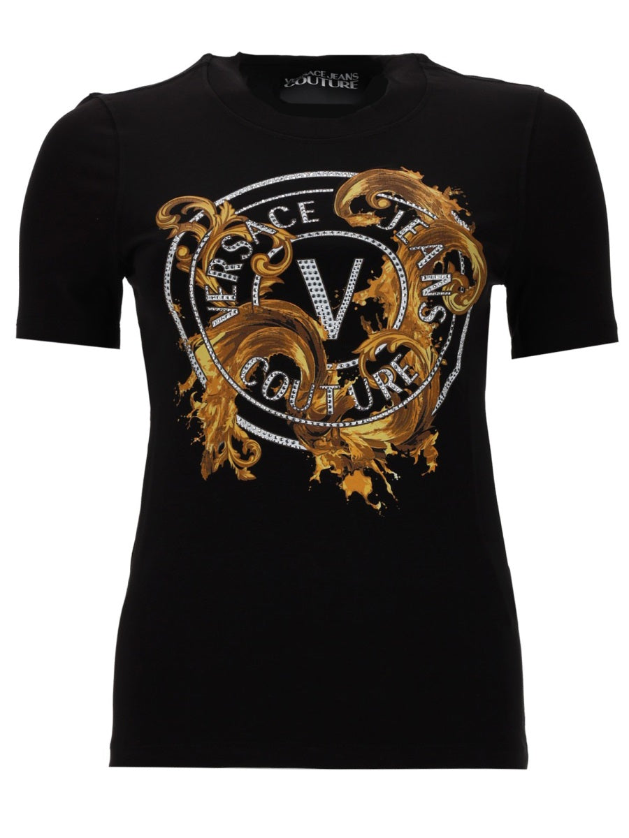 Versace Jeans Couture T Shirt Con Stampa Logo