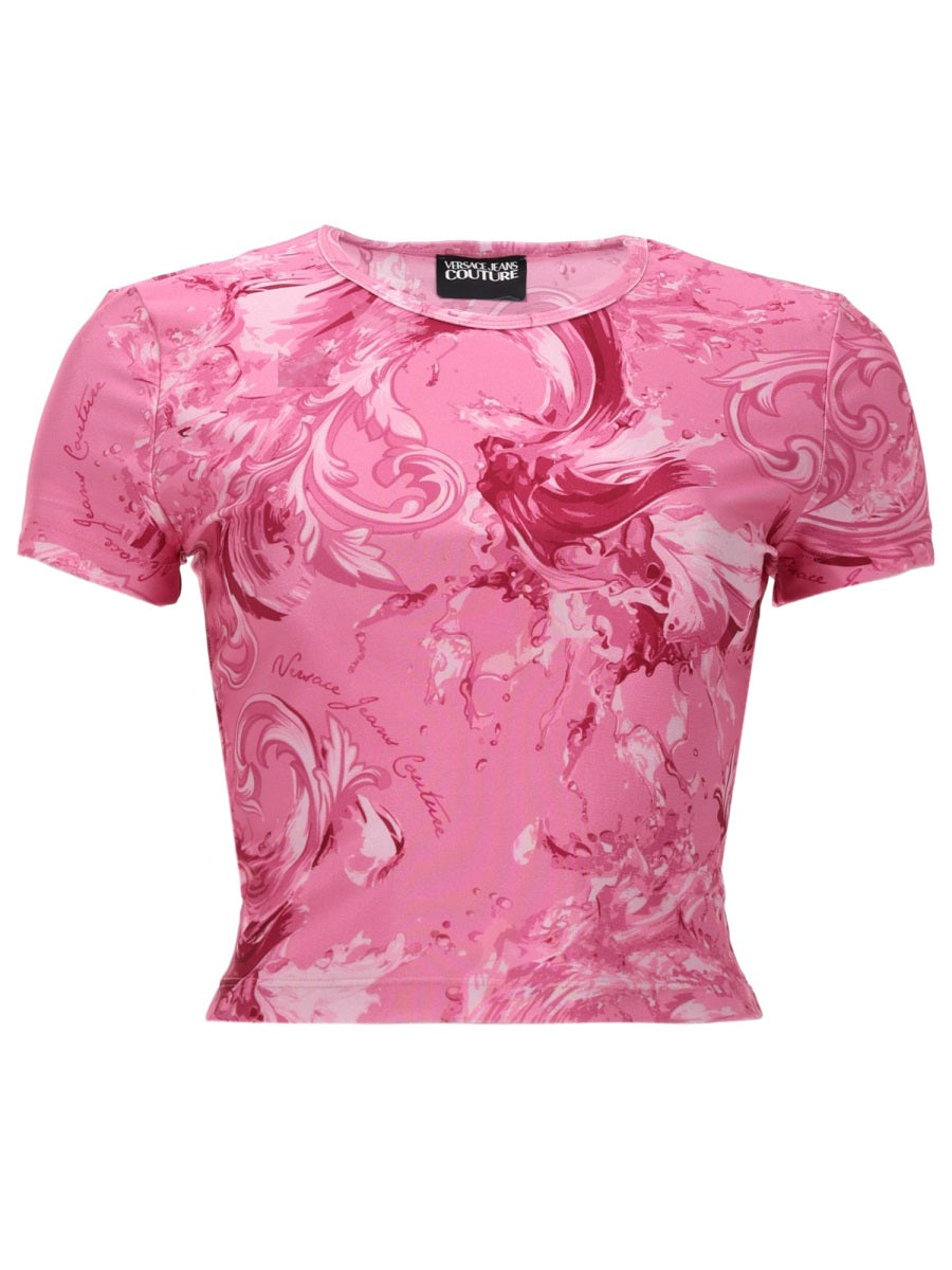 Versace Jeans Couture T Shirt Con Stampa "Wave"