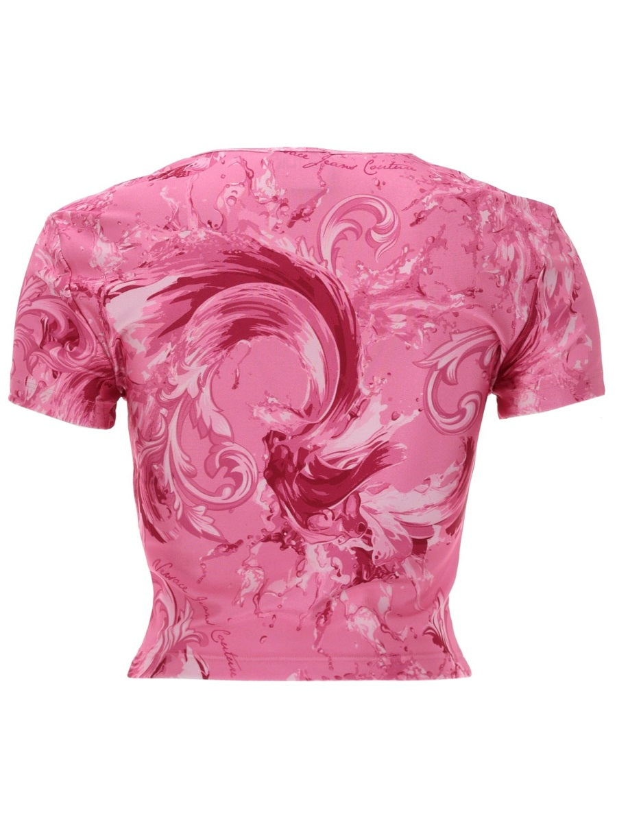 Versace Jeans Couture T Shirt Con Stampa "Wave"