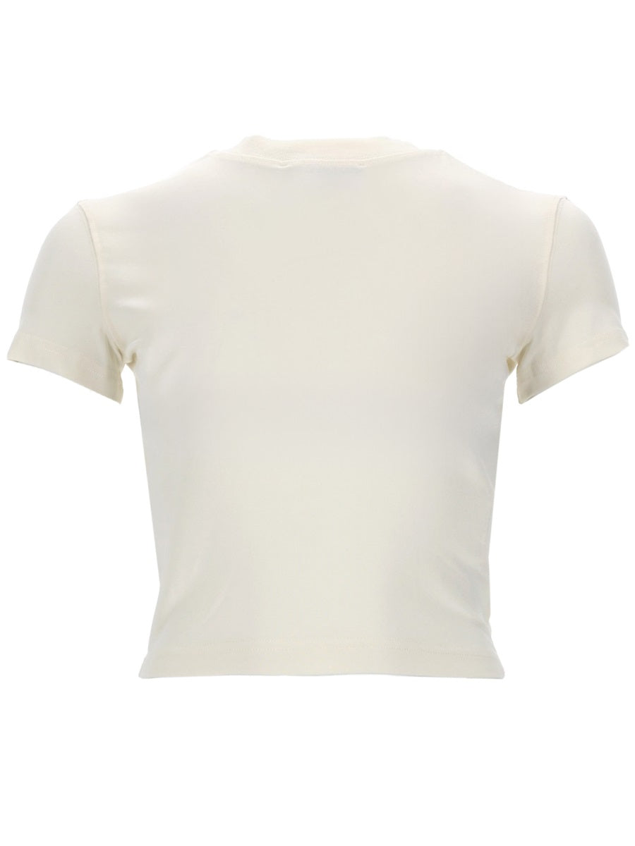 Versace Jeans Couture T Shirt Con Logo Glitterato