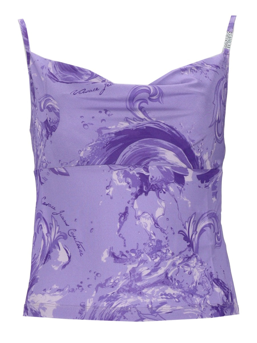 Versace Jeans Couture Top In Viscosa