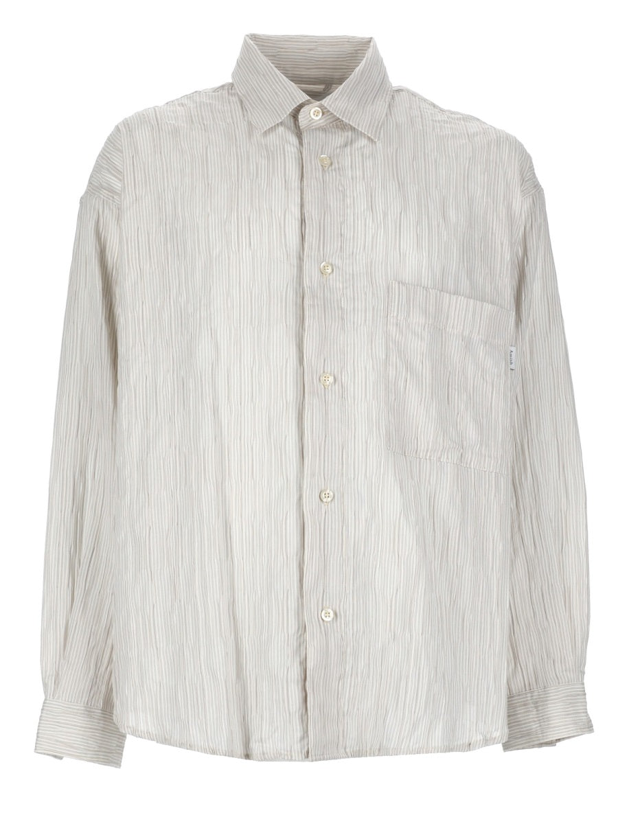 Amish Camicia In Cotone "Crinckle"