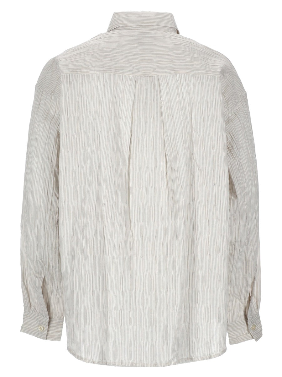 Amish Camicia In Cotone "Crinckle"