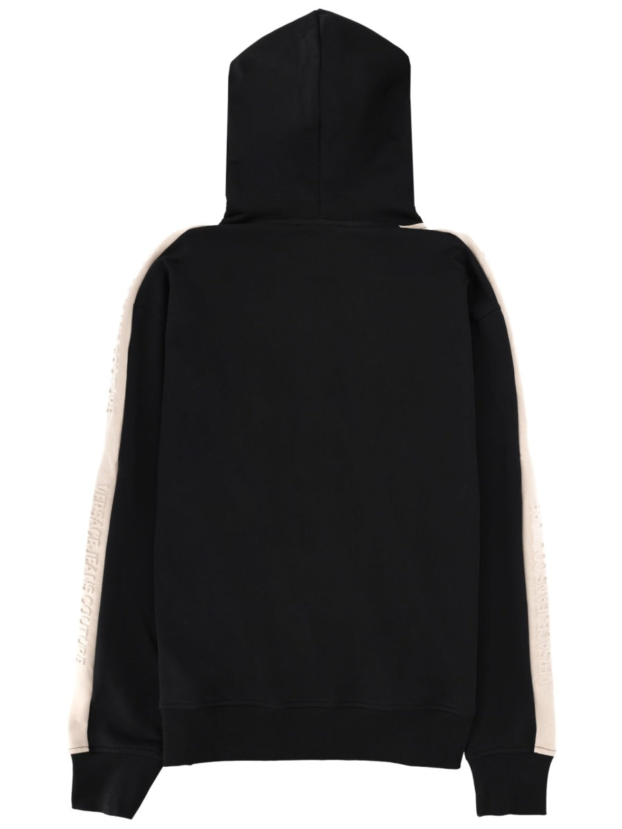 Versace Jeans Couture Felpa Con Logo E Cappuccio