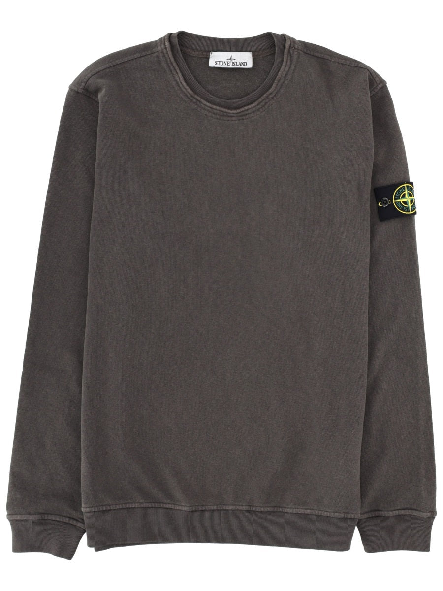 Stone Island Felpa Con Patch Logo