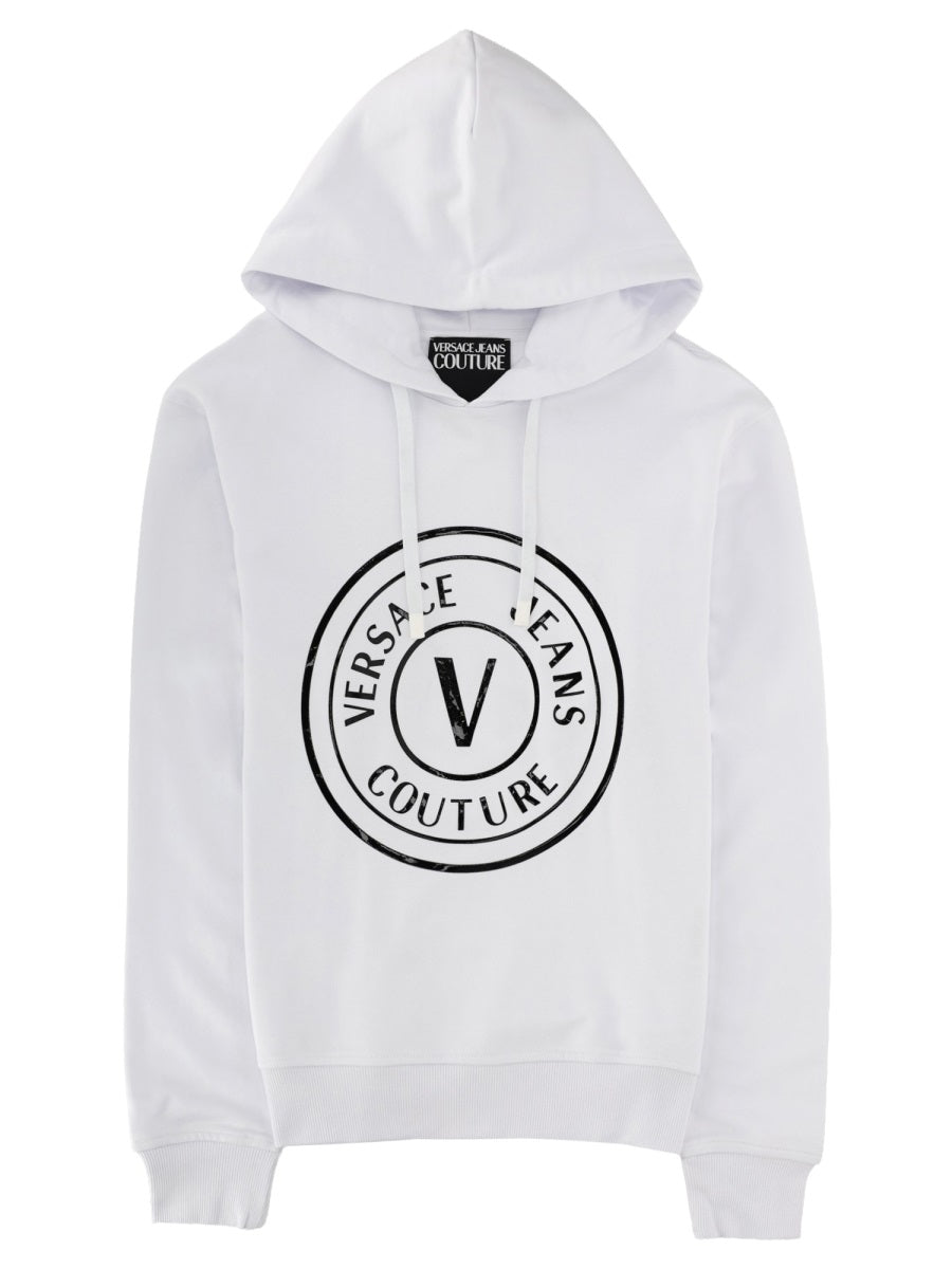 Versace Jeans Couture Felpa Con Logo E Cappuccio