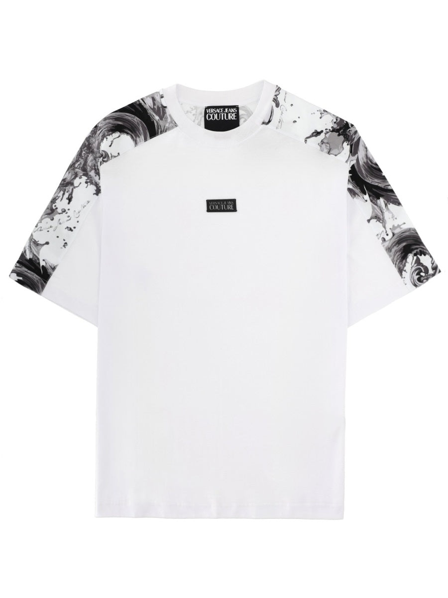 Versace Jeans Couture T Shirt Con Placca Logo