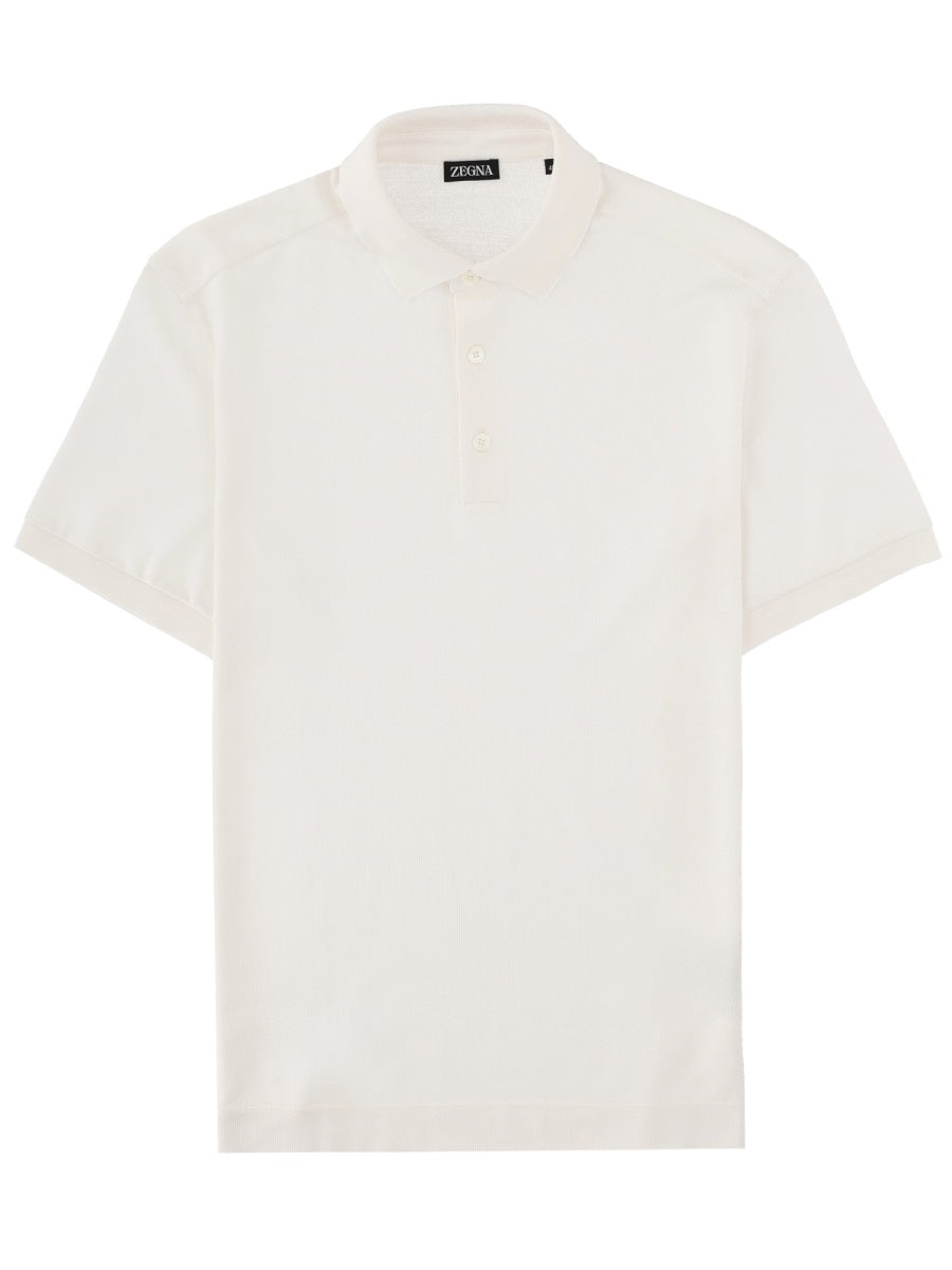 Zegna Polo In Cotone E Seta