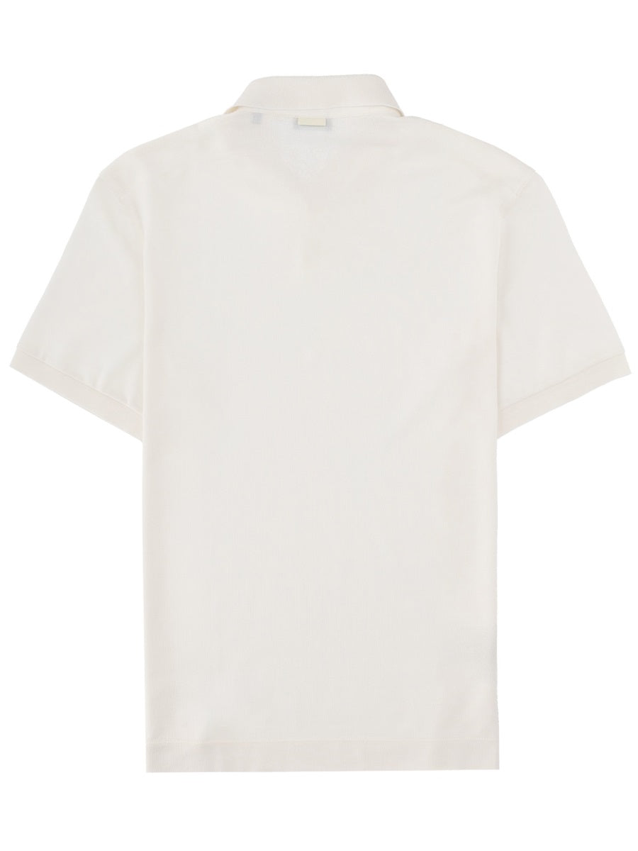 Zegna Polo In Cotone E Seta