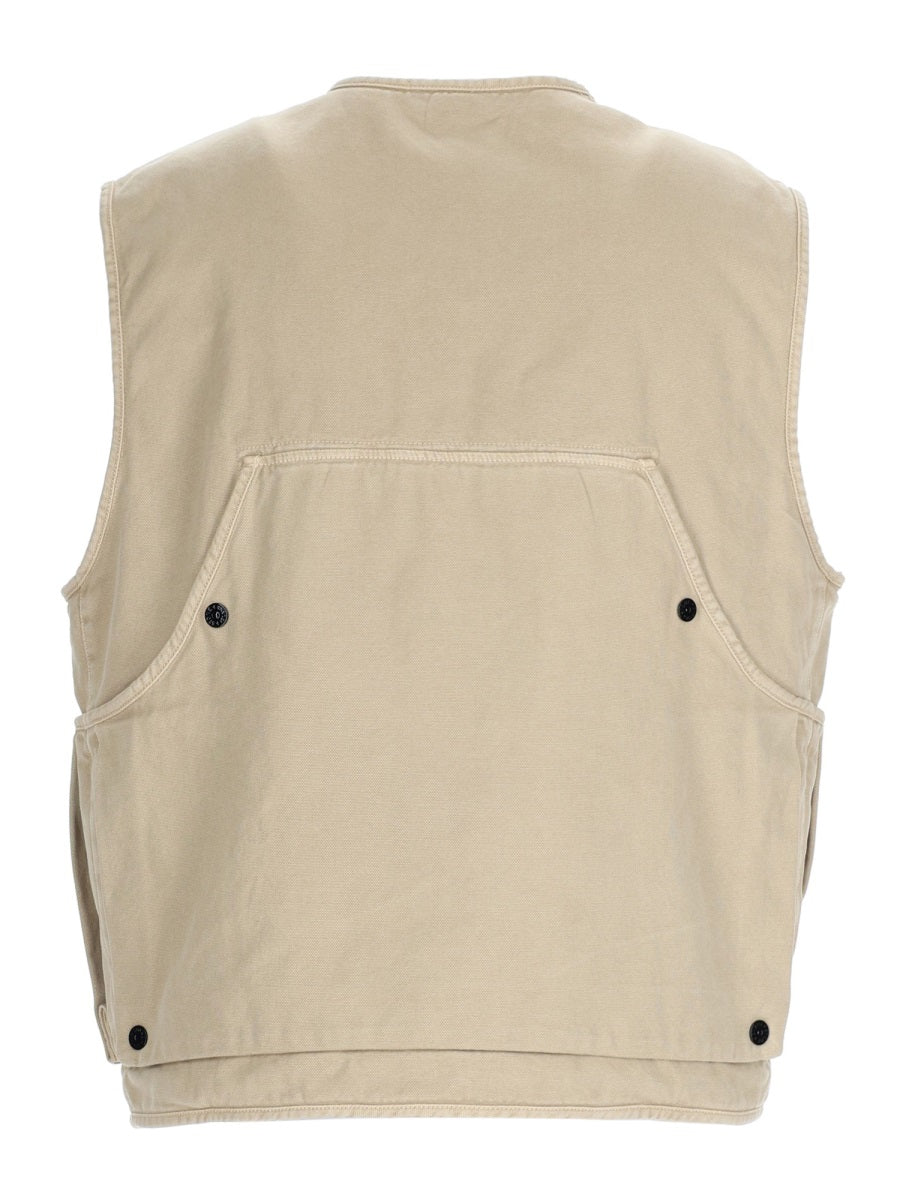 Stone Island Gilet Oversize Con Patch Logo