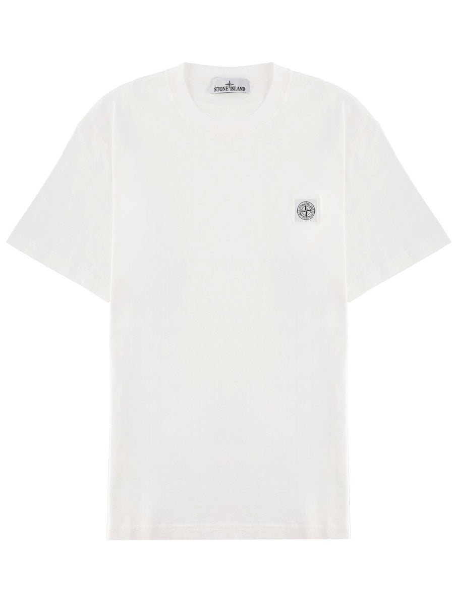 Stone Island T Shirt Con Patch Logo