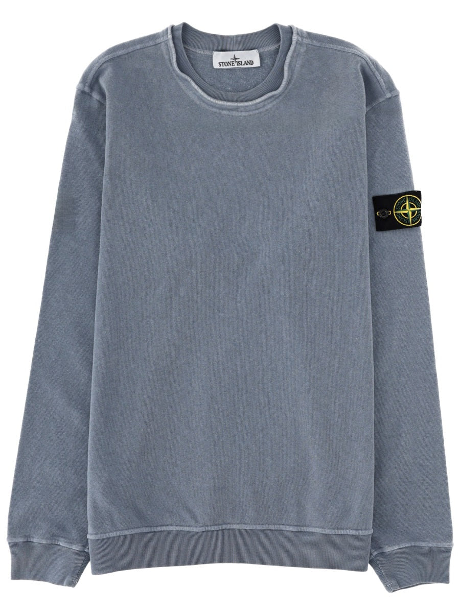 Stone Island Felpa Con Patch Logo
