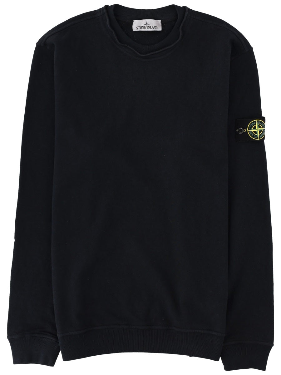 Stone Island Felpa Con Patch Logo