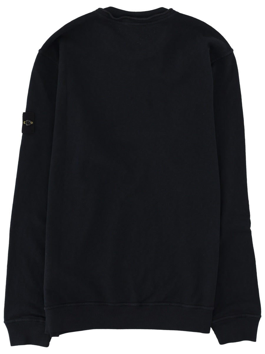Stone Island Felpa Con Patch Logo