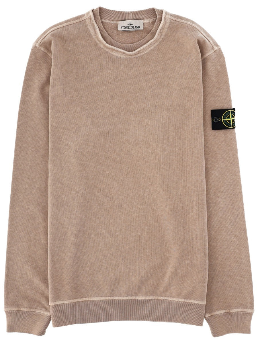 Stone Island Felpa Con Patch Logo