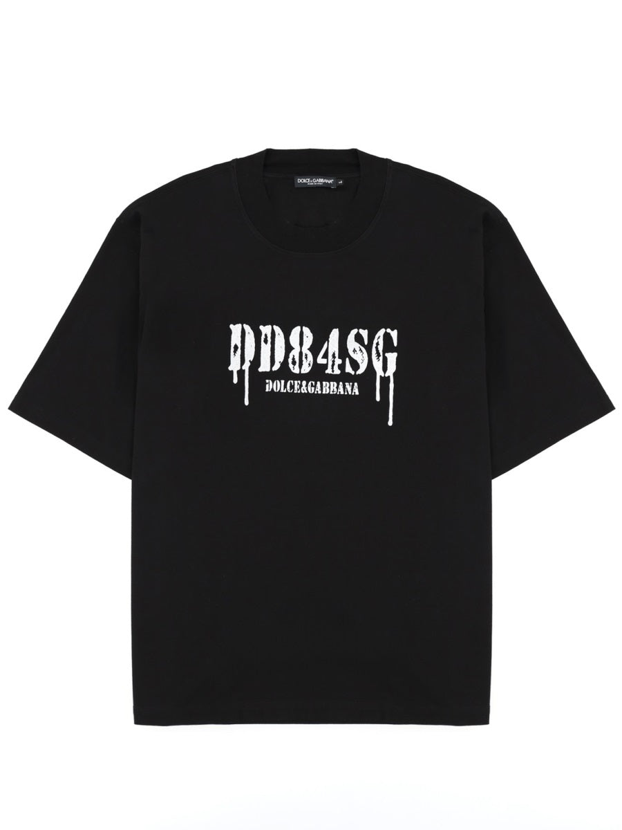 Dolce & Gabbana T Shirt Con Stampa E Logo