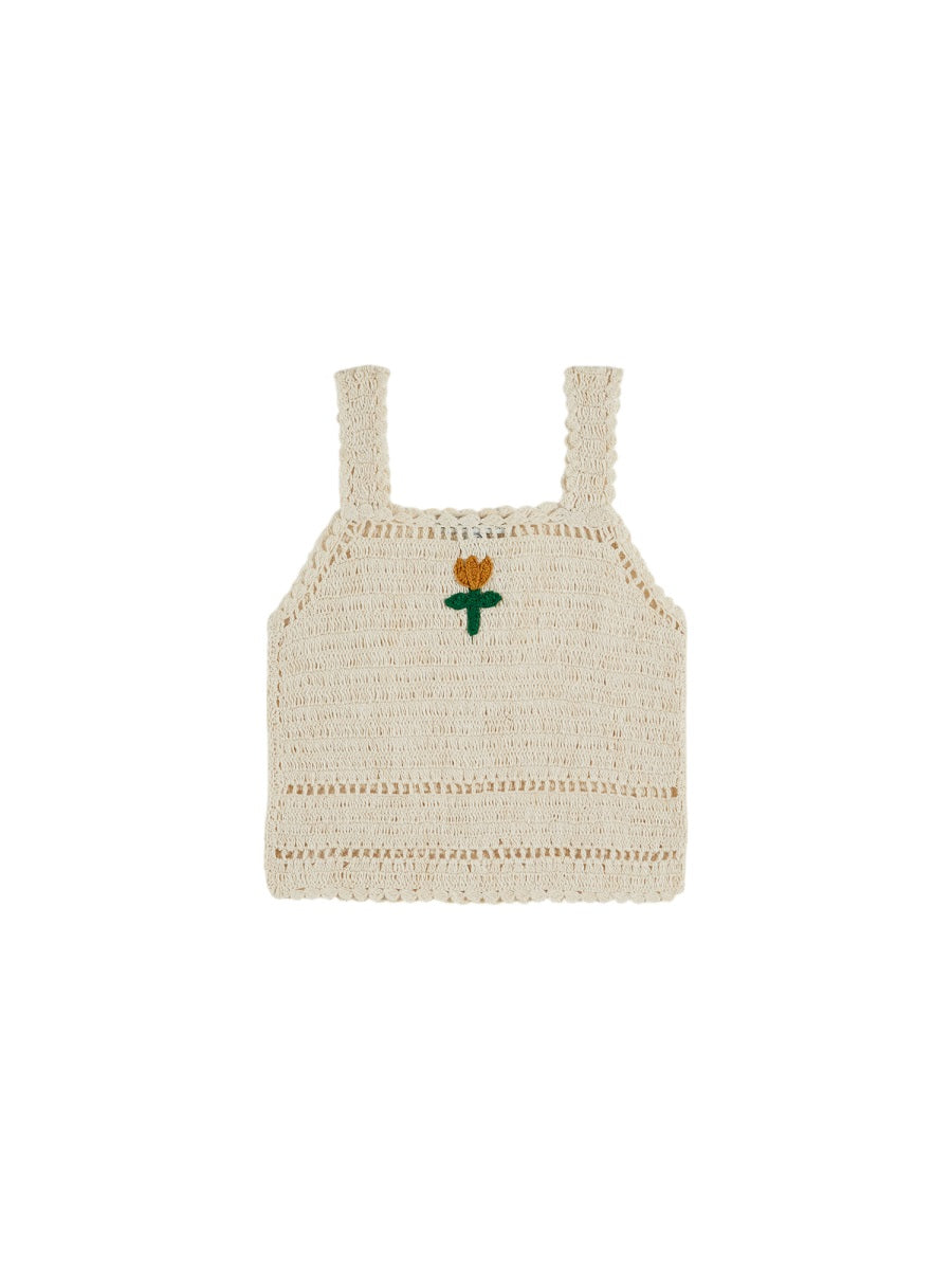 Emile & Ida Top Crochet Con Tulipano