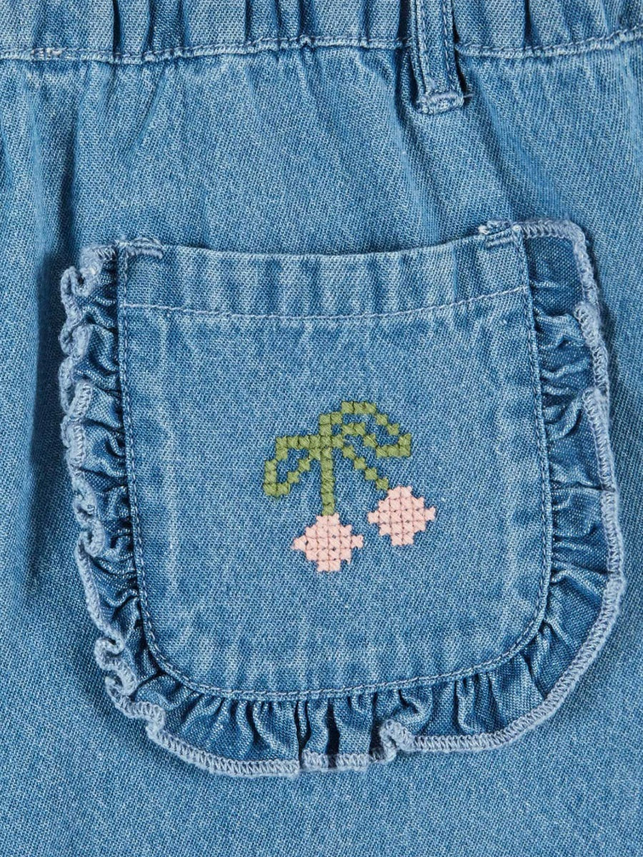Emile & Ida Pantaloni Denim Con Ciliegie