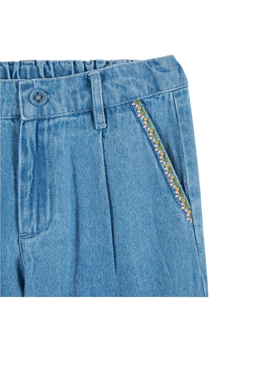 Emile & Ida Pantaloni Denim Con Ciliegie