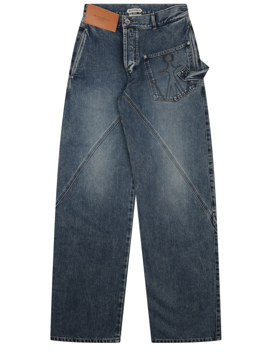 Jw Anderson Jeans Con Patch Logo