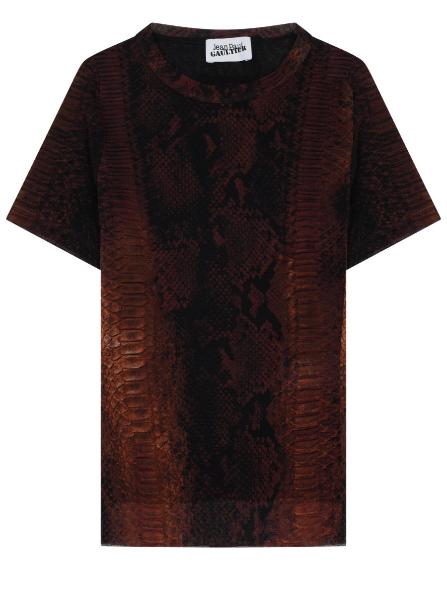 Jean Paul Gaultier T Shirt Con Stampa "Python"
