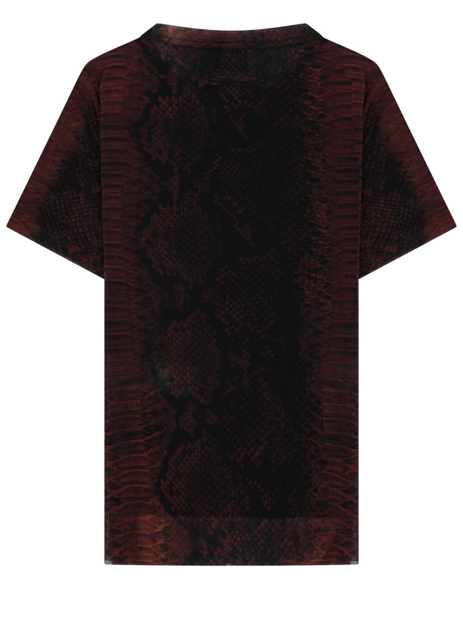 Jean Paul Gaultier T Shirt Con Stampa "Python"