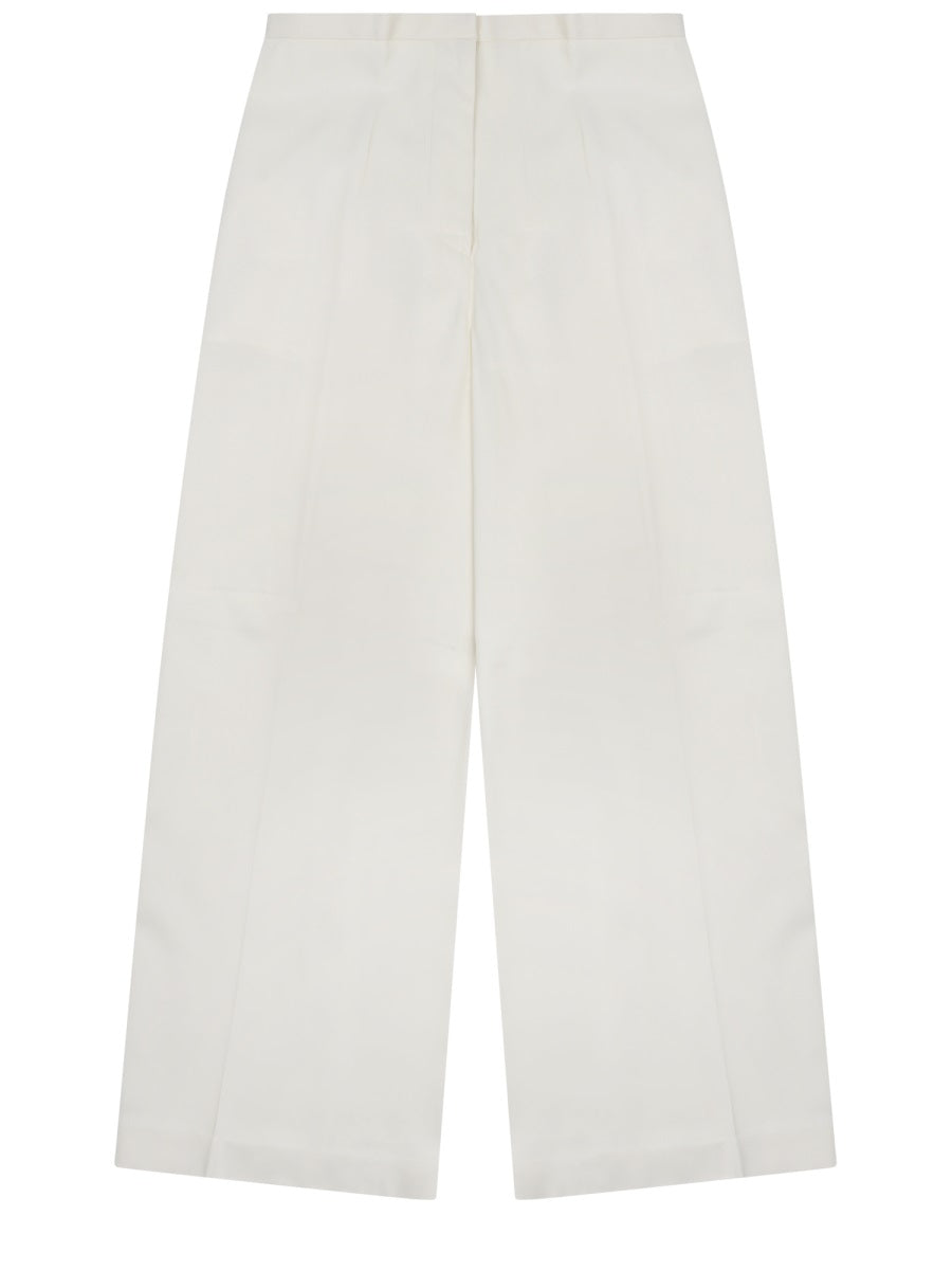 Alberta Ferretti Pantalone In Twill Di Viscosa