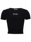 Versace Jeans Couture T Shirt Crop Con Logo