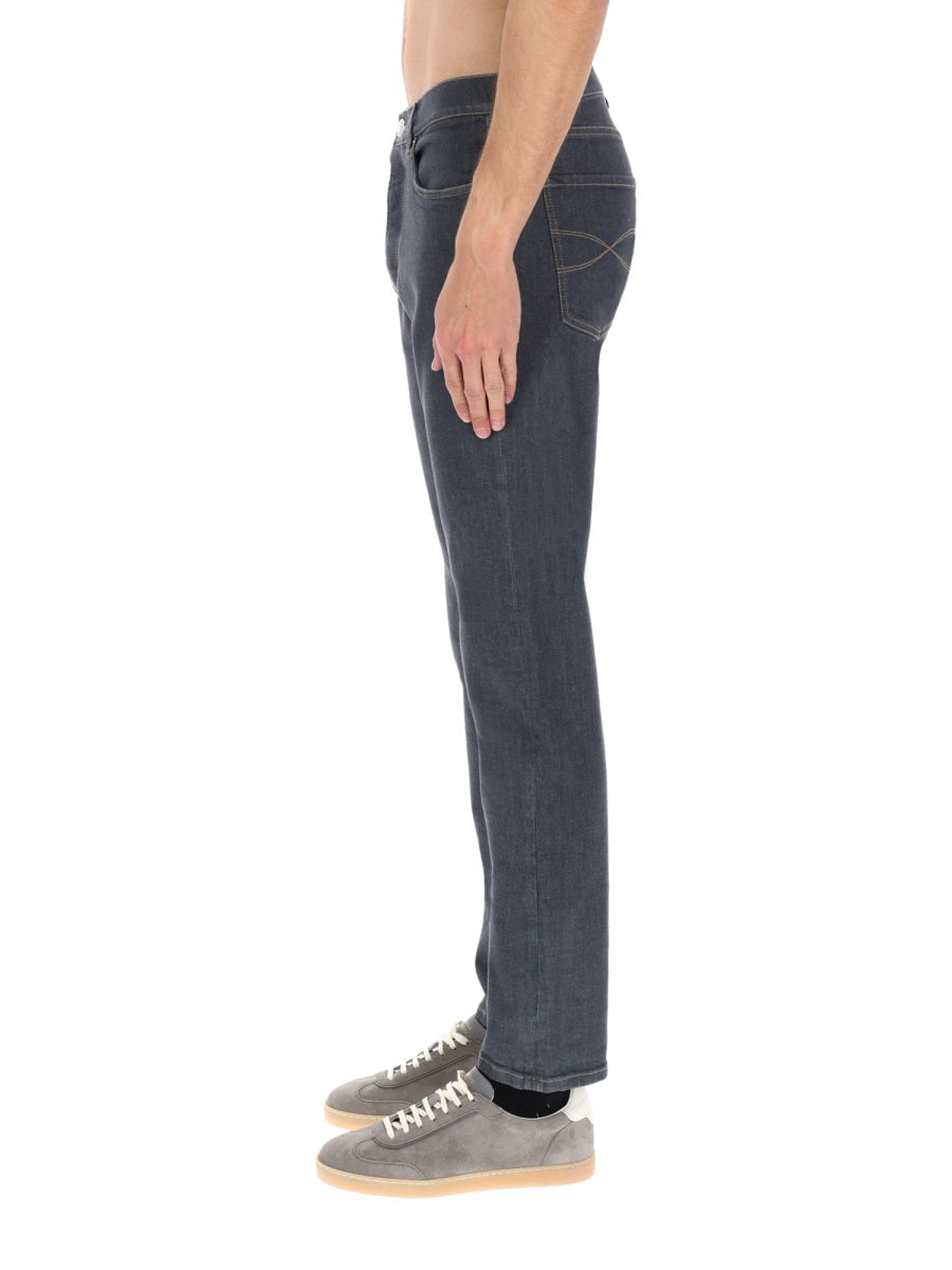 Brunello Cucinelli Jeans In Denim "Grayscale"