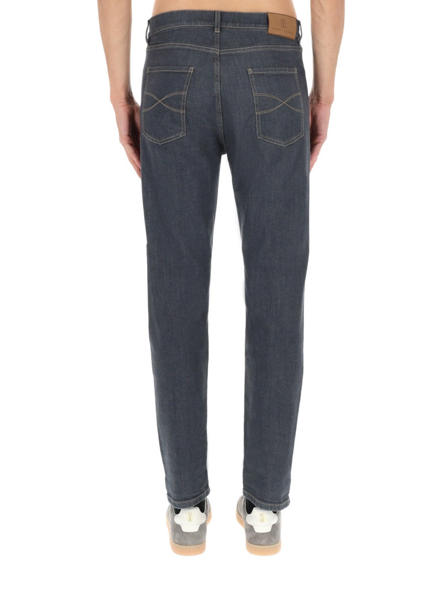 Brunello Cucinelli Jeans In Denim "Grayscale"