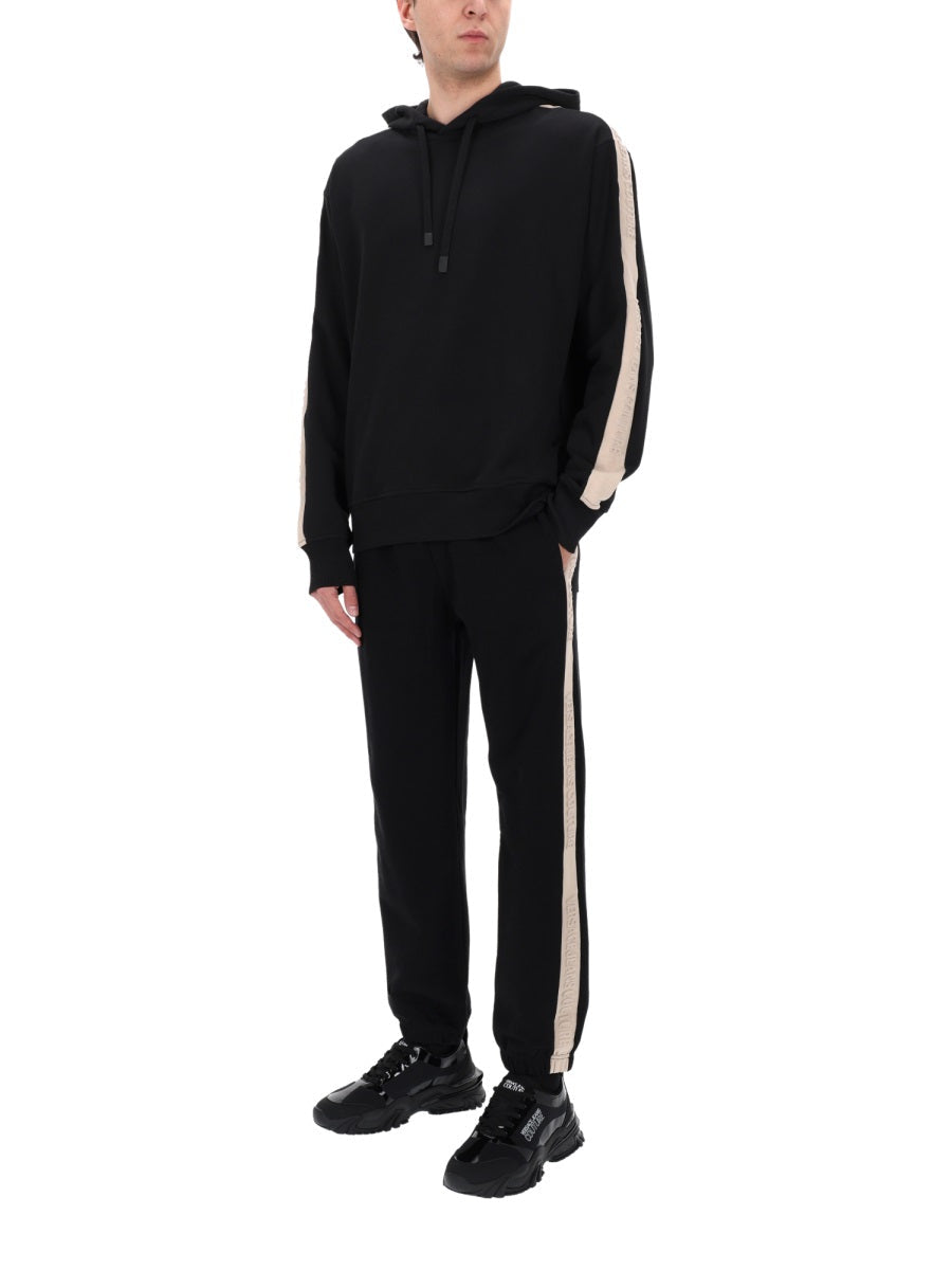 Versace Jeans Couture Felpa Con Logo E Cappuccio