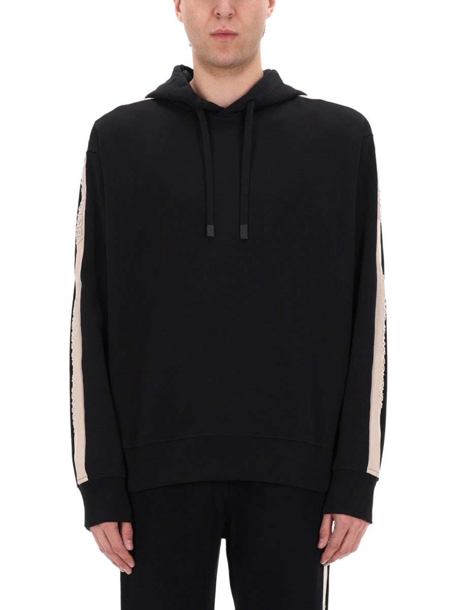 Versace Jeans Couture Felpa Con Logo E Cappuccio