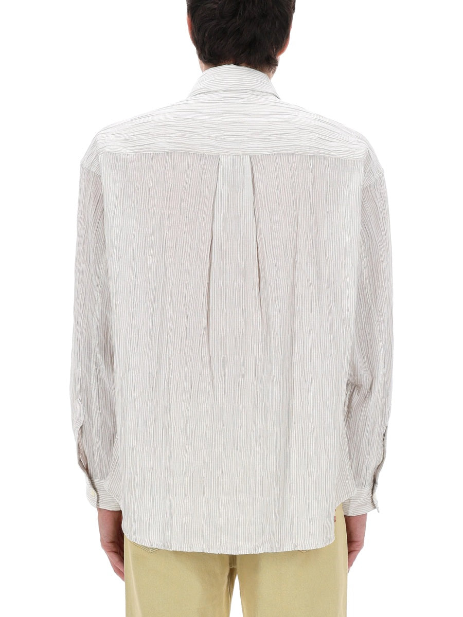 Amish Camicia In Cotone "Crinckle"