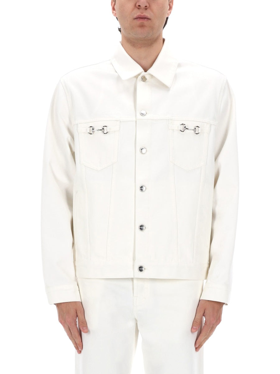 Gucci Giacca In Denim Con Morsetti