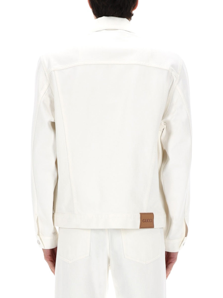 Gucci Giacca In Denim Con Morsetti