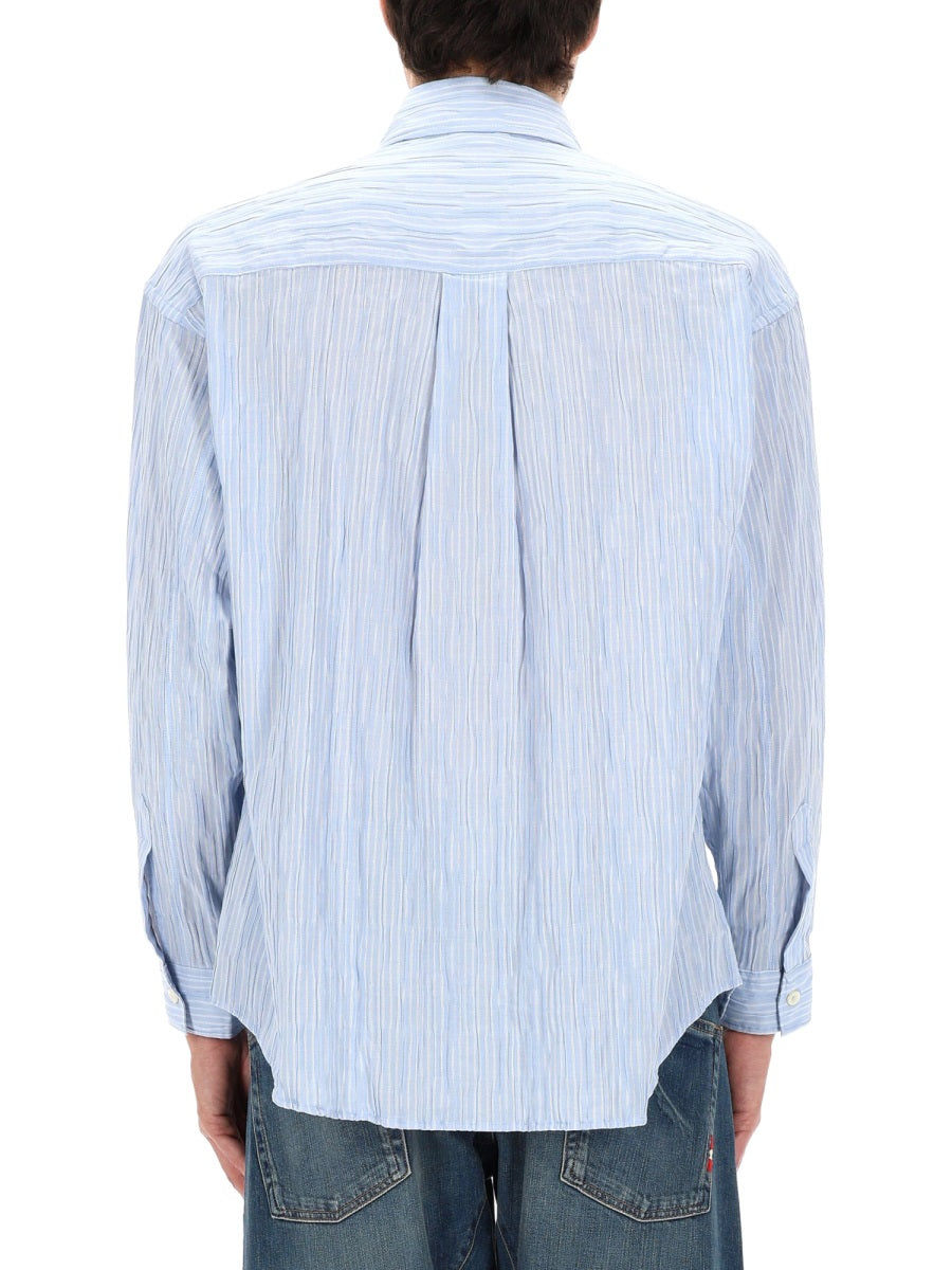 Amish Camicia In Cotone "Crinckle"