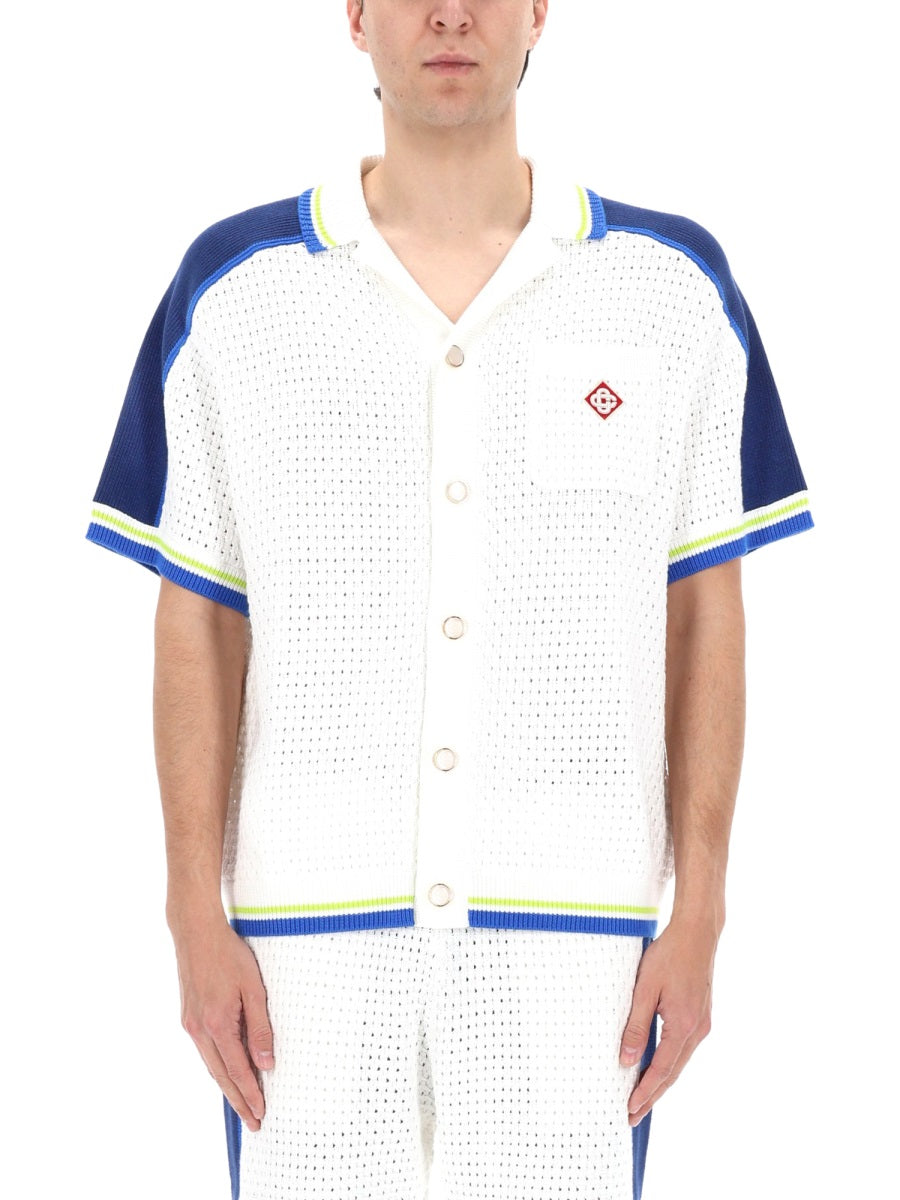 Casablanca Camicia In Crochet Con Logo