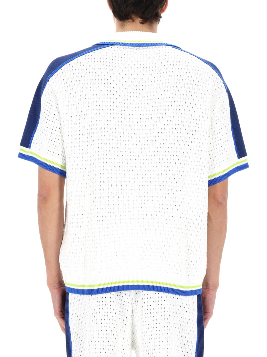 Casablanca Camicia In Crochet Con Logo
