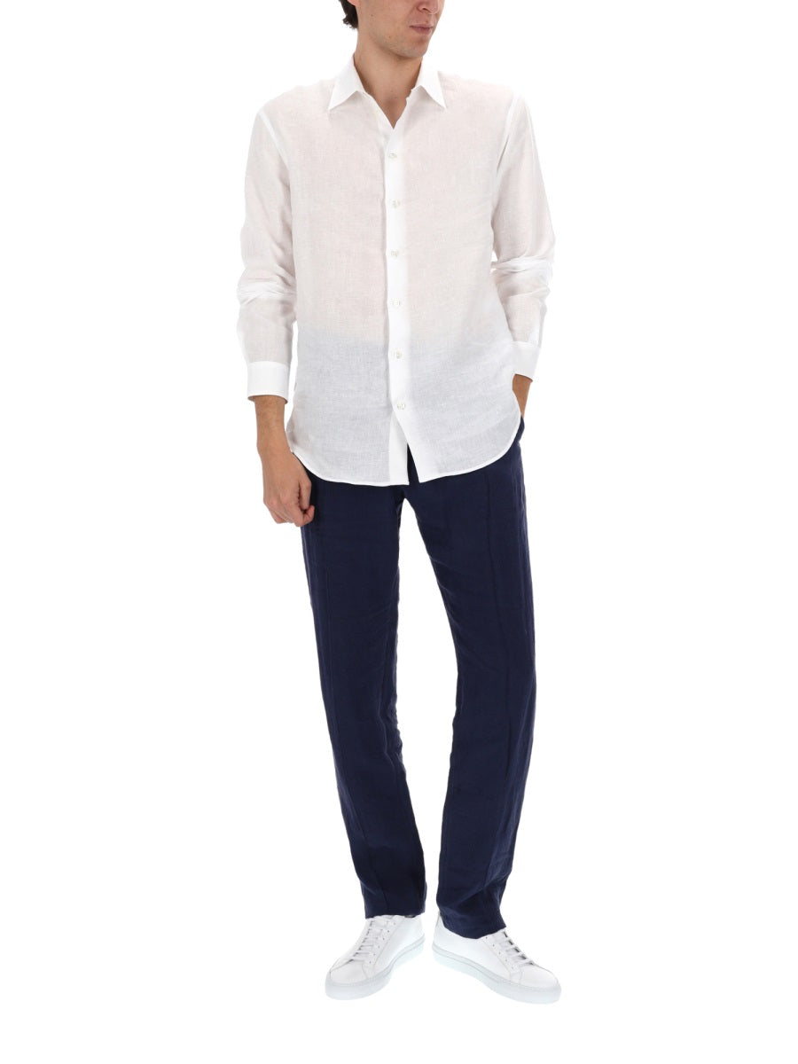 Emporio Armani Pantalone In Lino