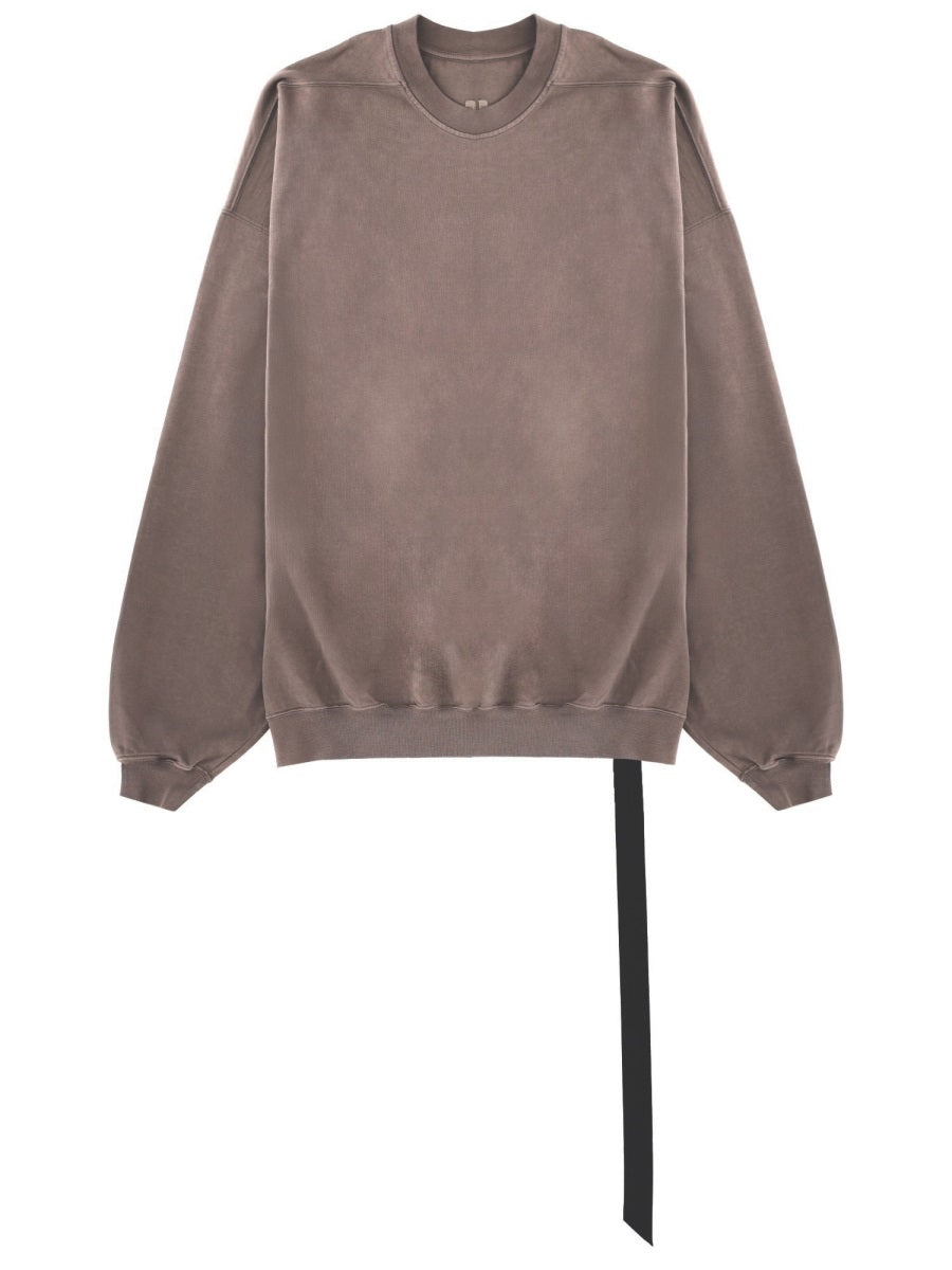 Rick Owens Drkshdw Felpa "Hun Crewneck" In Cotone