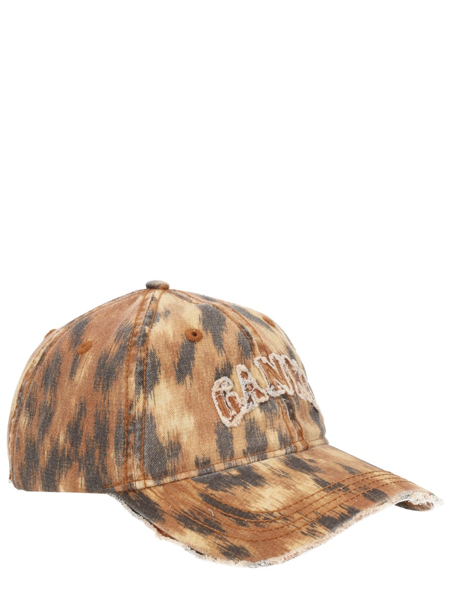 Ganni Cappello Da Baseball Con Logo