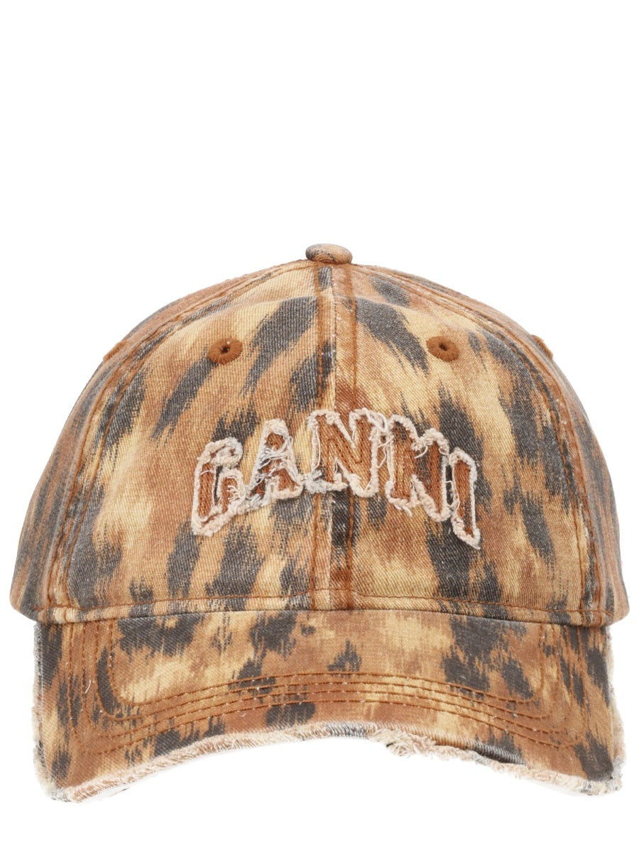 Ganni Cappello Da Baseball Con Logo