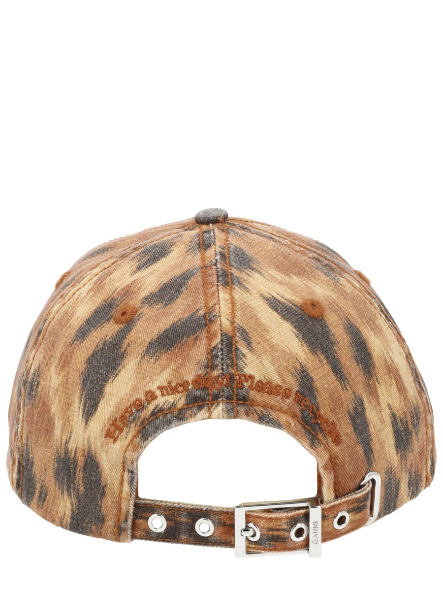 Ganni Cappello Da Baseball Con Logo