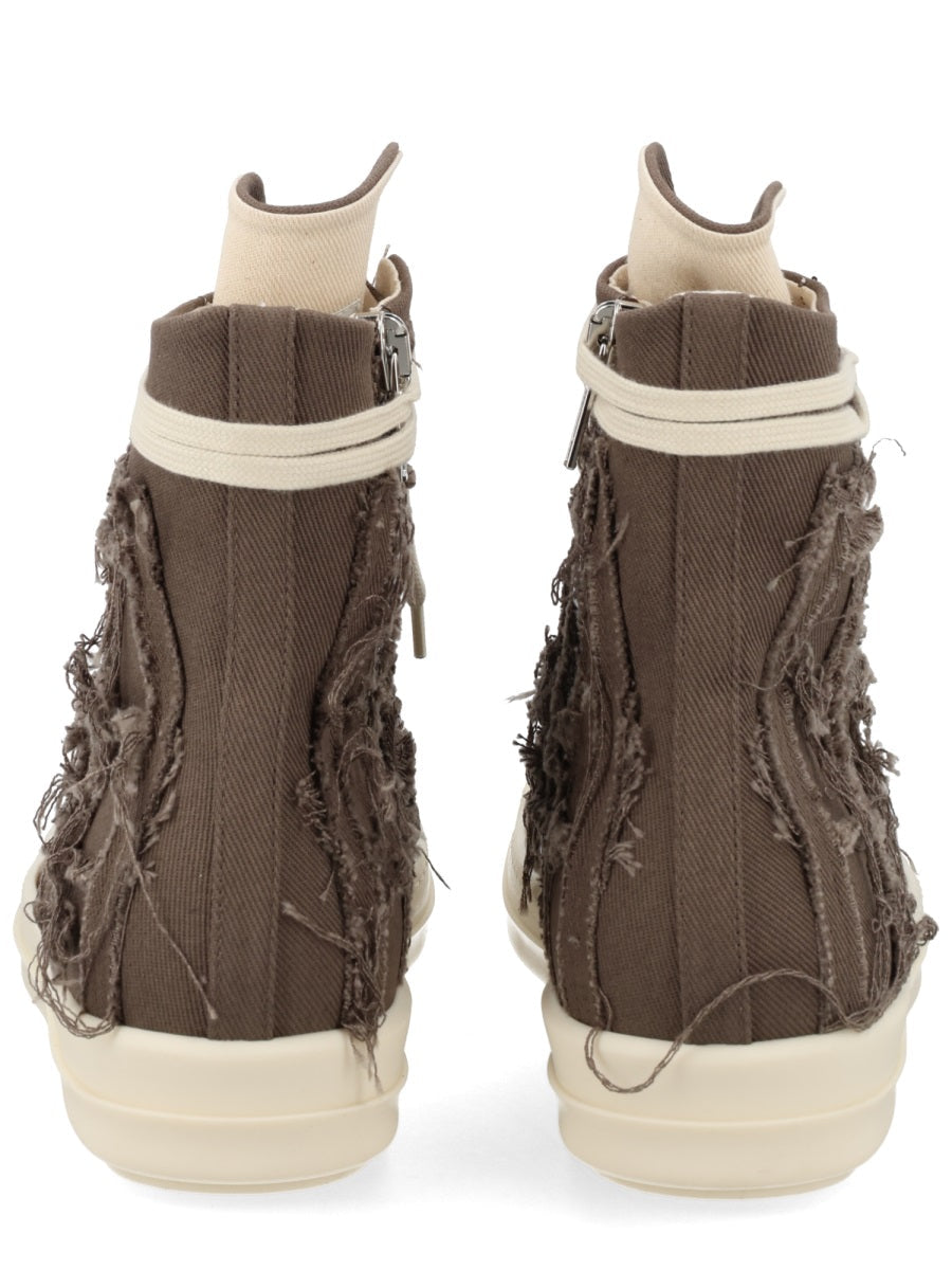 Rick Owens Drkshdw Sneaker Alta In Denim