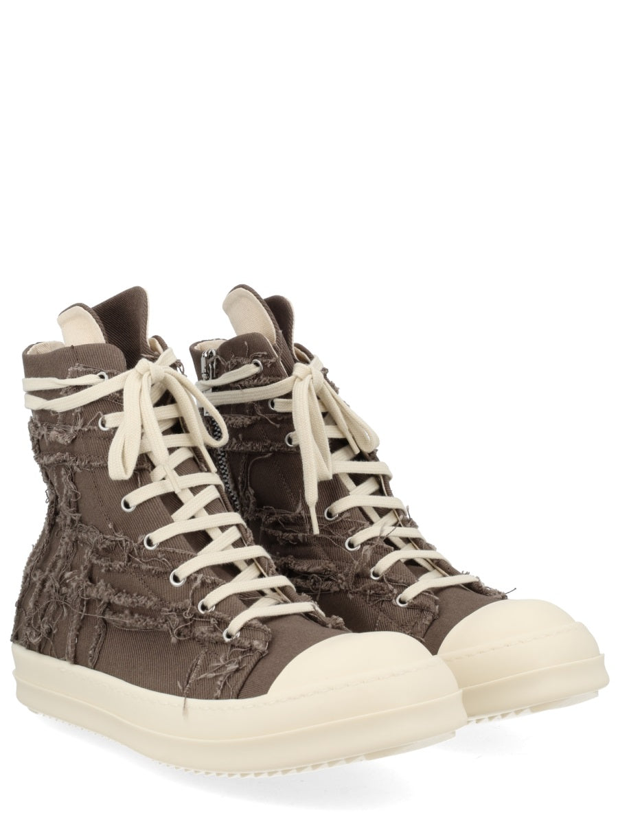 Rick Owens Drkshdw Sneaker Alta In Denim