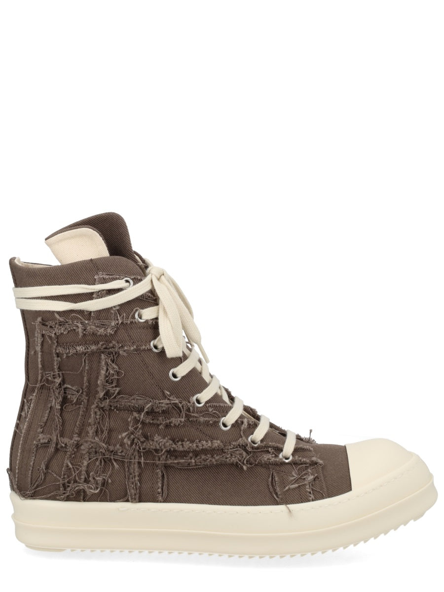 Rick Owens Drkshdw Sneaker Alta In Denim